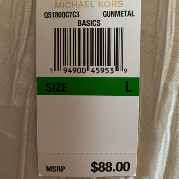 NWT Michael Kors Black w/Leopard MK Tee Shirt Dress - Picture 6 of 8